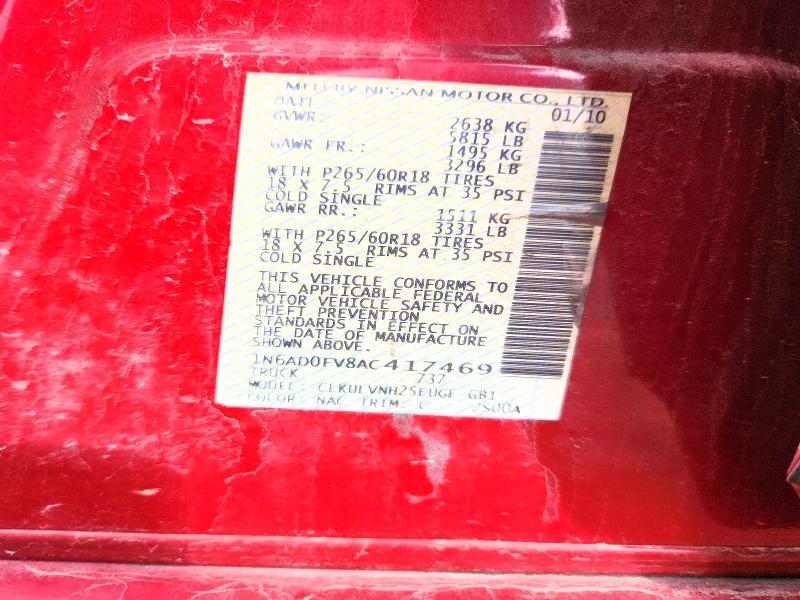 2010 Nissan Frontier SE V6