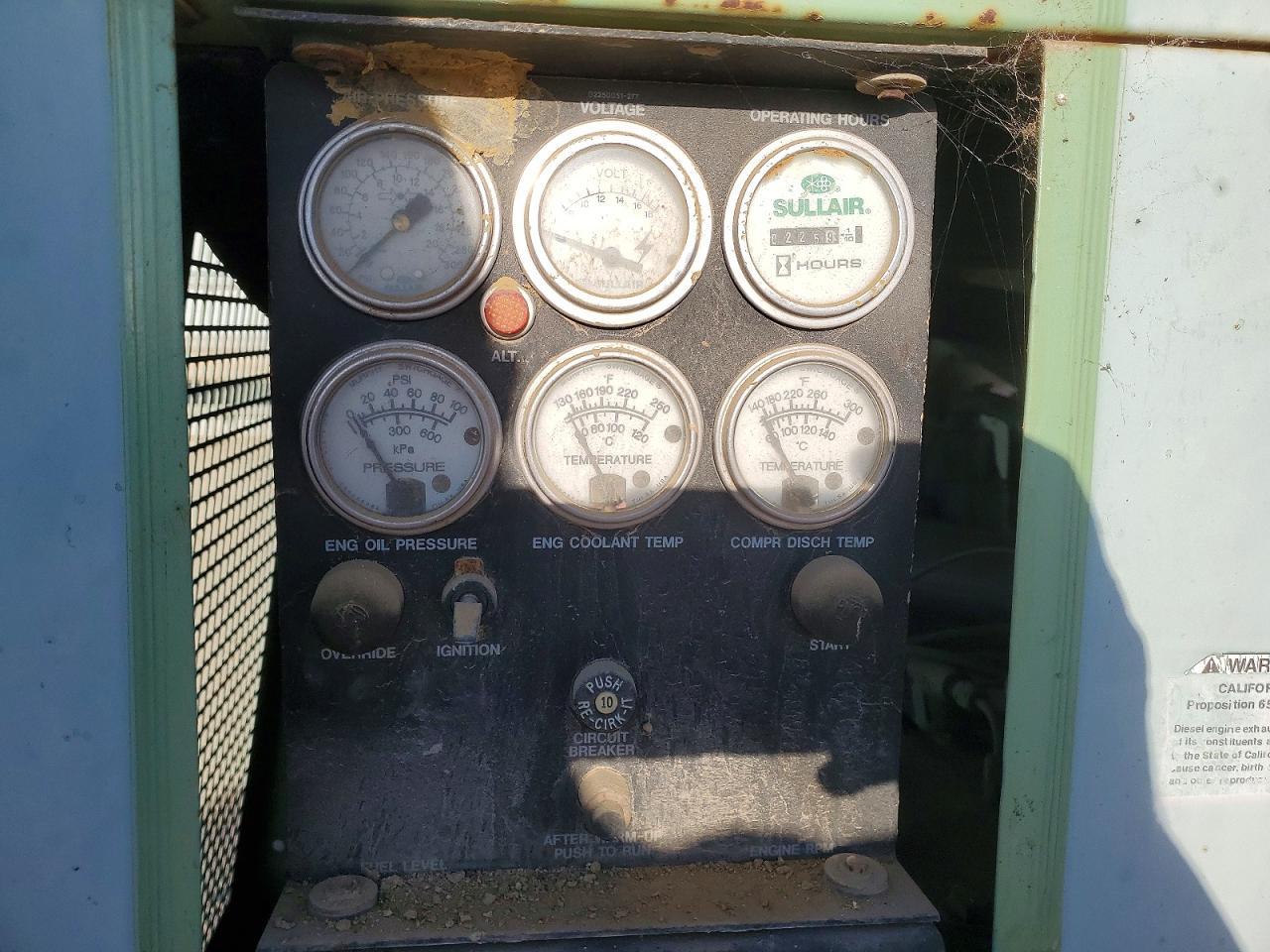 1996 Sullair 185 DPO JD  AIR Compressor
