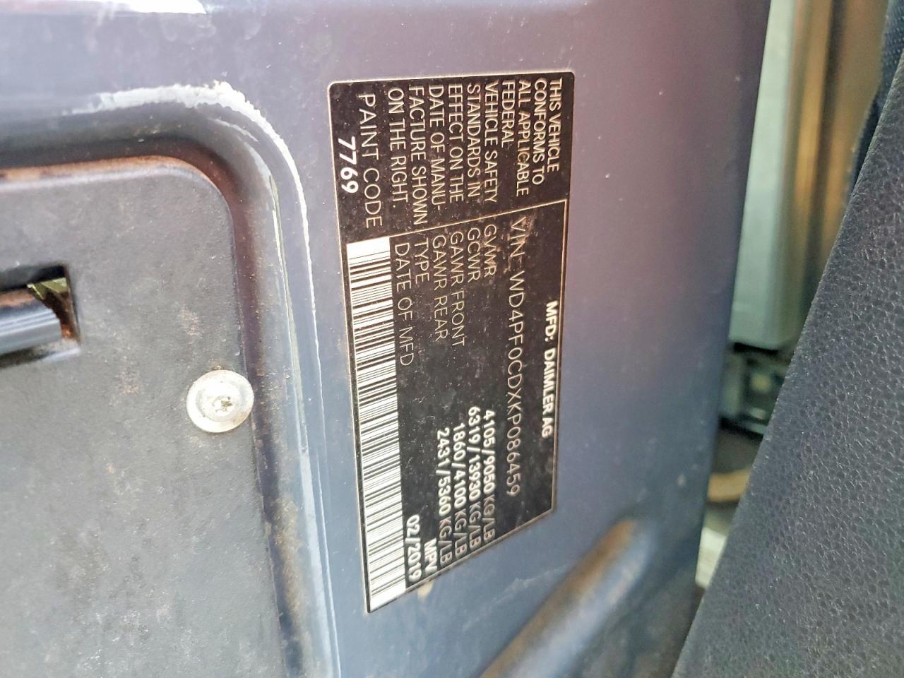 2019 Mercedes-Benz Sprinter 2500 Delivery Van