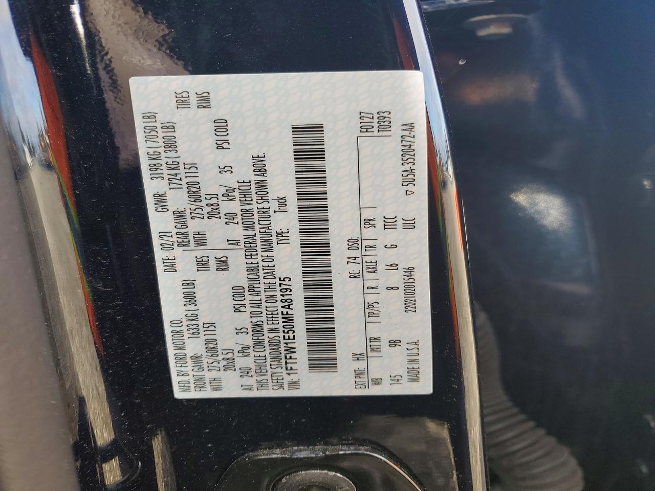 2021 Ford F150 Supercrew