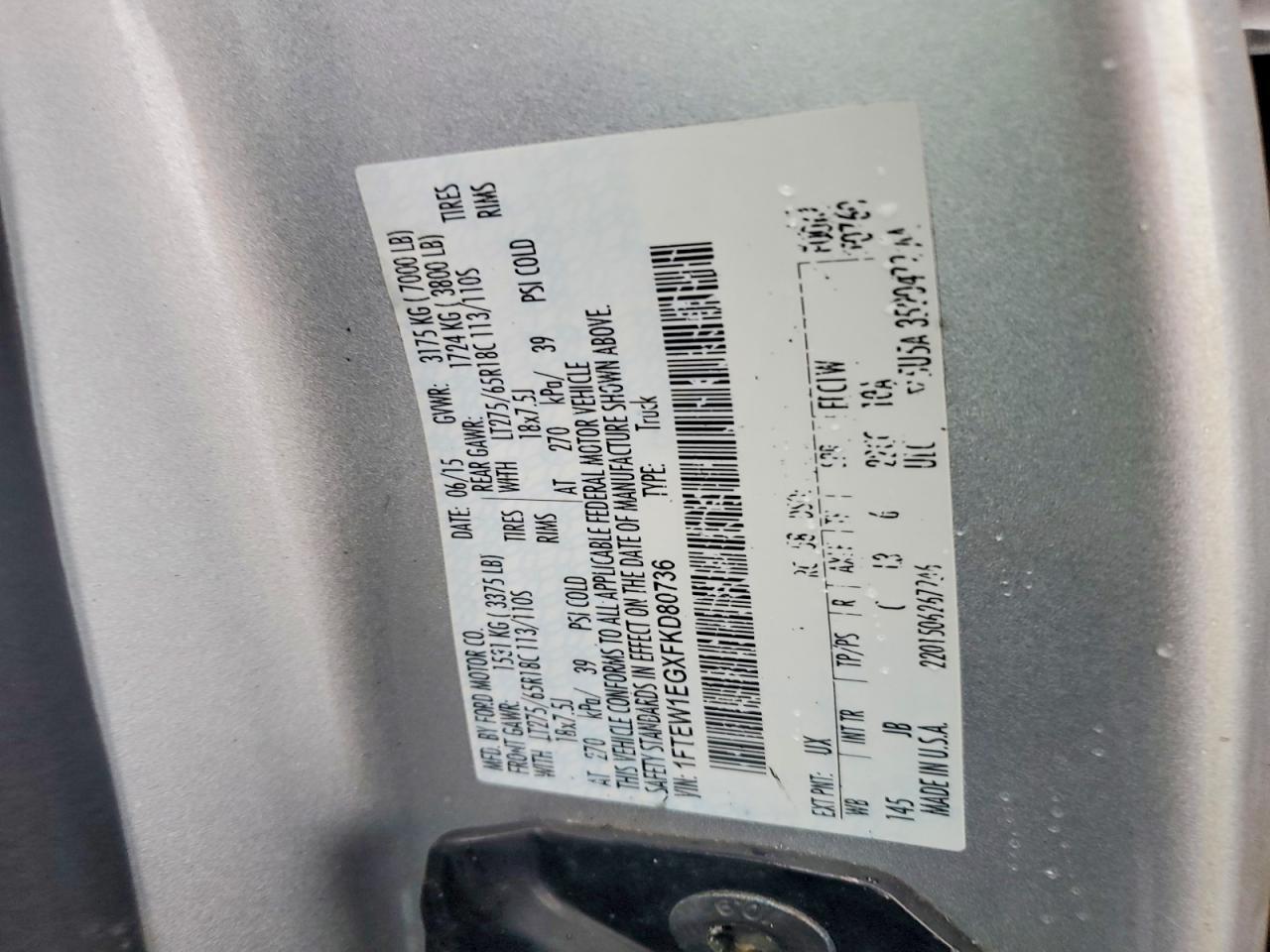 2015 Ford F150 Supercrew