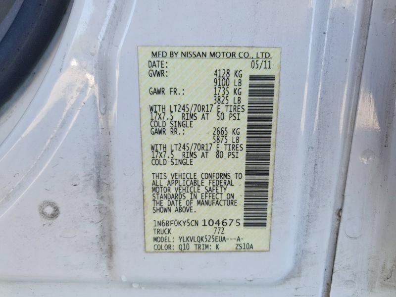 2012 Nissan Nv 1500 Utility / Service van