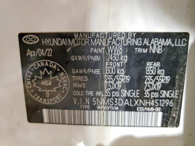 2022 Hyundai Santa fe sel