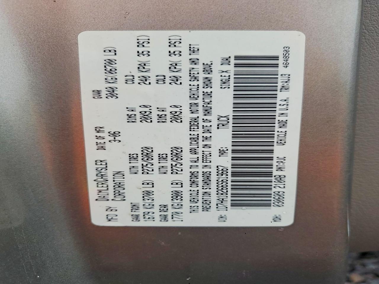 2006 Dodge RAM 1500 ST