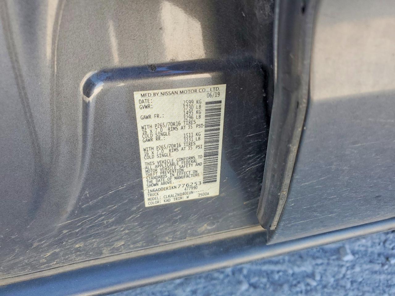 2019 Nissan Frontier SV