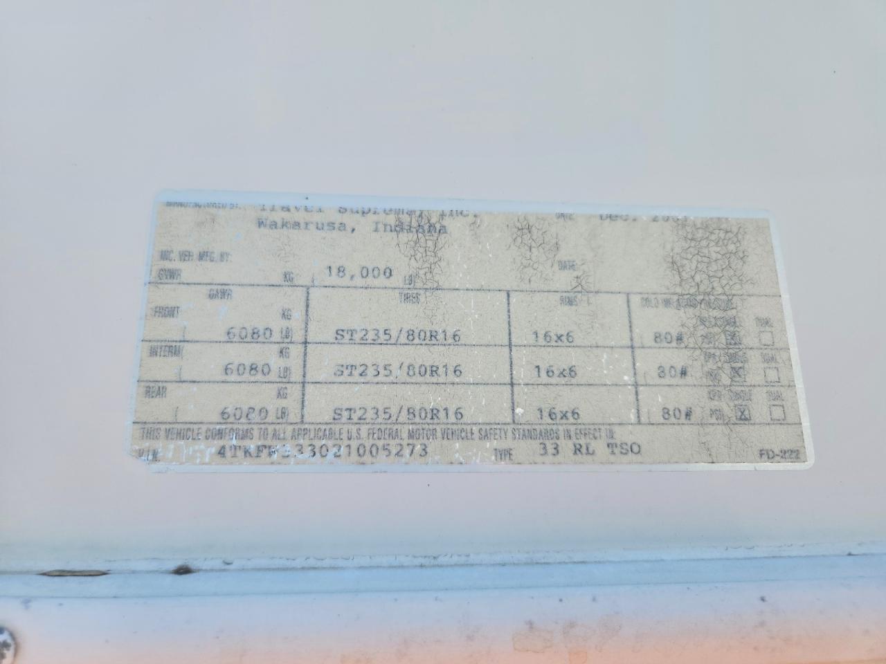 2002 Travel Supreme Camper