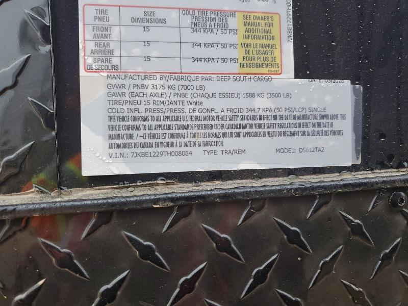 2026 Desp 2026 Deep South Cargo DS612TA2 Enclosed Cargo Trai
