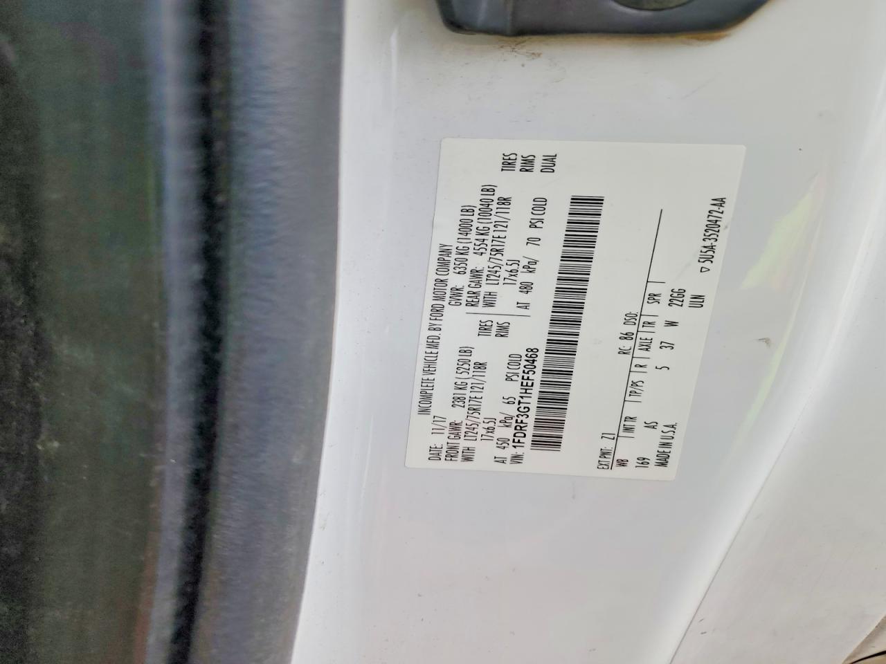 2017 Ford F350 Super Duty Utility / Service Truck