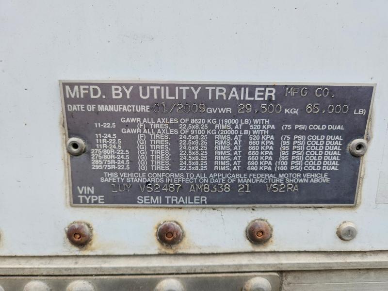 2010 Utility VS2RA Refrigerated Van Trailer