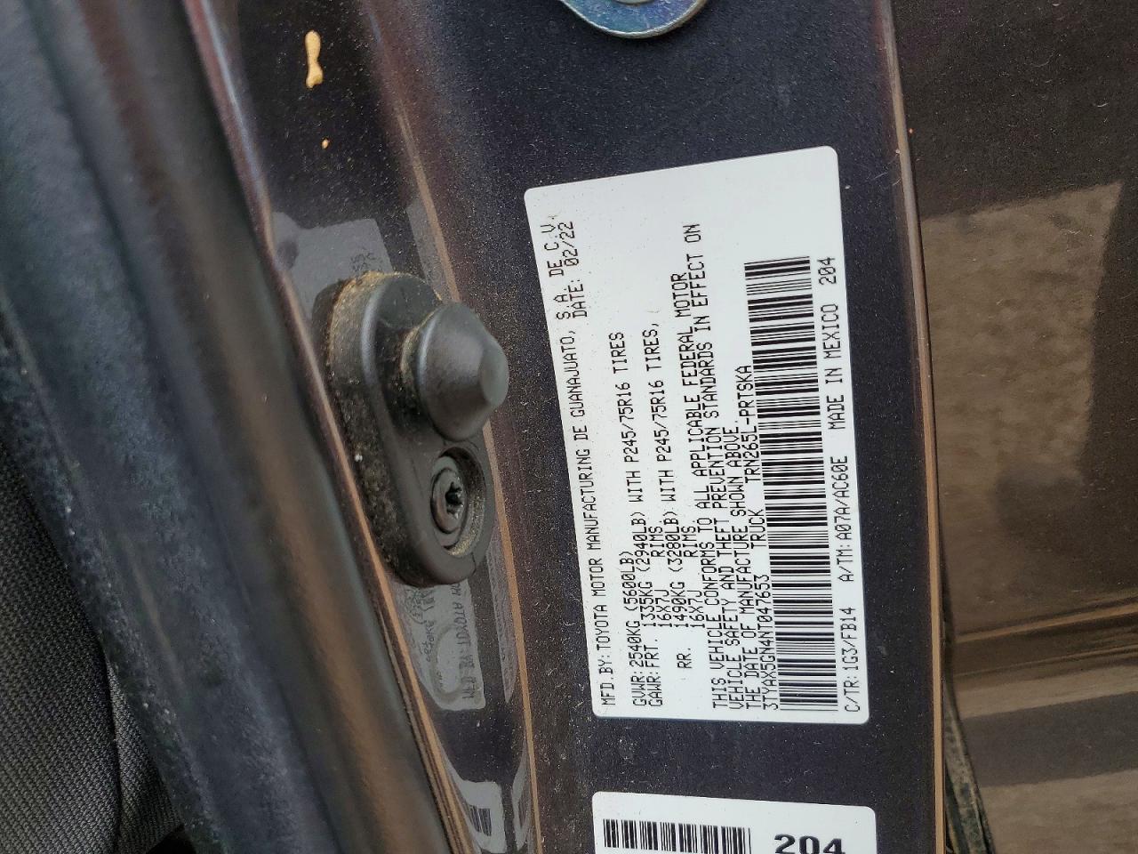 2022 Toyota Tacoma SR