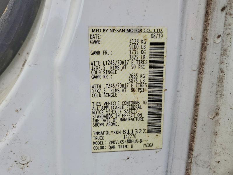 2019 Nissan NV 2500 HD SV