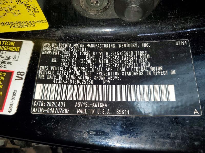 2011 Toyota Venza awd 4cyl