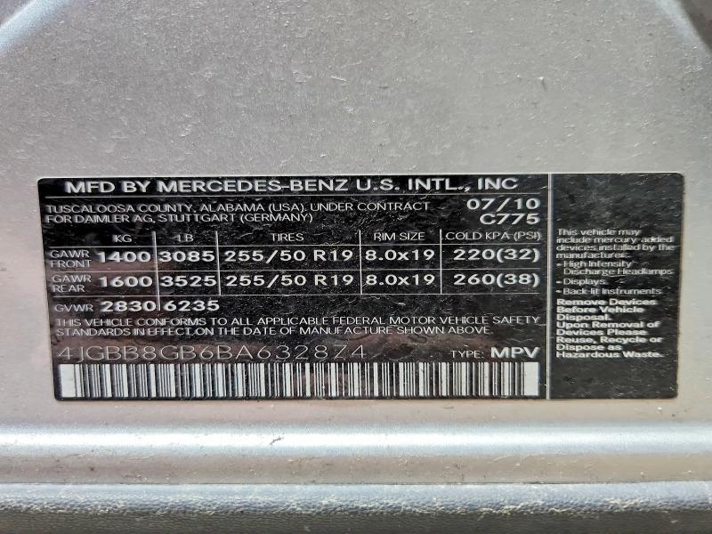 2011 Mercedes-Benz Ml 350 4matic