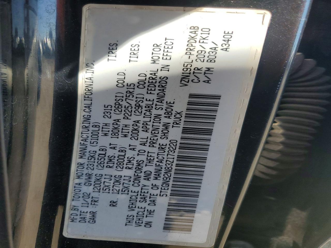 2003 Toyota Tacoma Prerunner V6