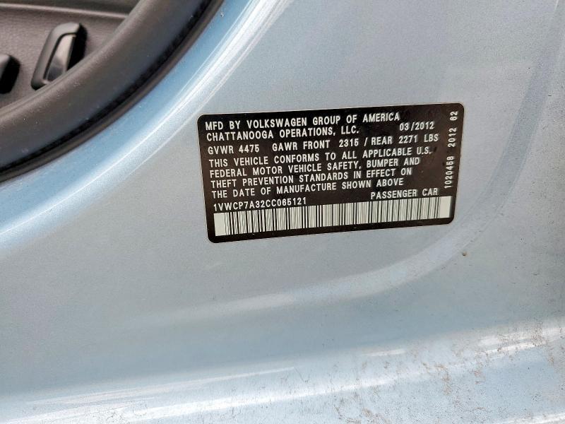 2012 Volkswagen Passat sel