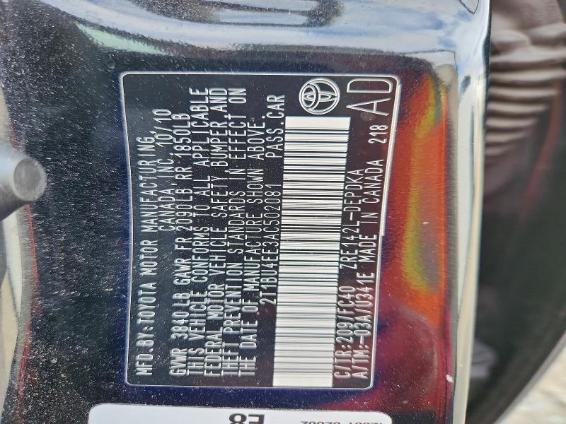 2010 Toyota Corolla le