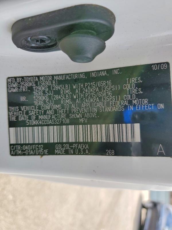 2010 Toyota Sienna le 7-passenger