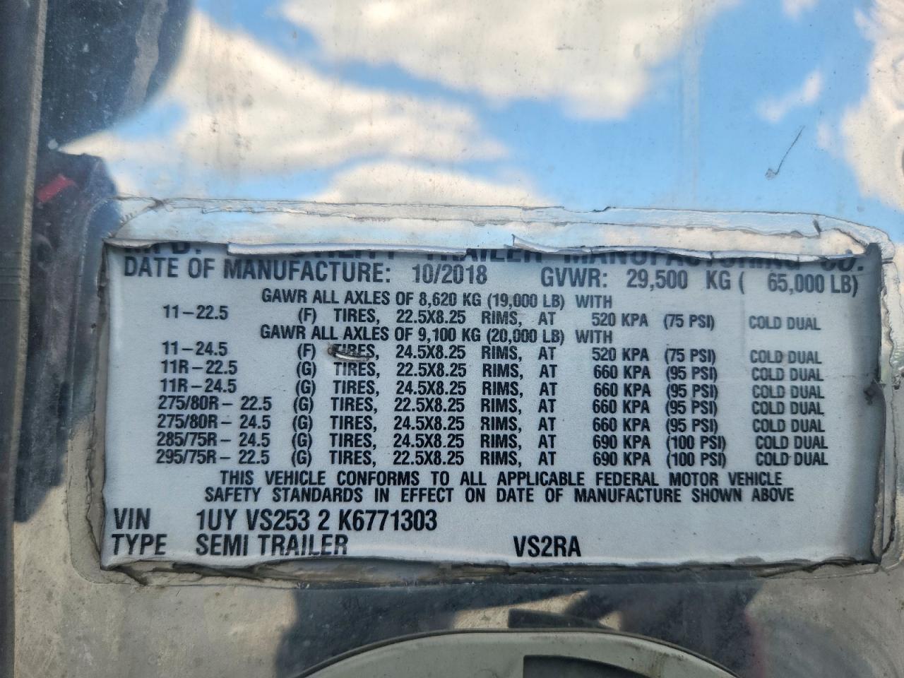 2019 Utility VS2RA Refrigerated Van Trailer