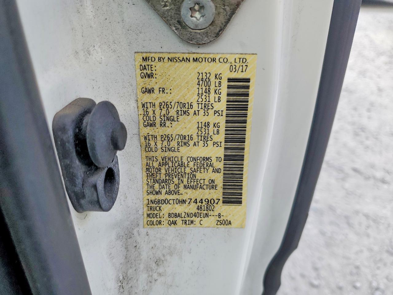 2017 Nissan Frontier S