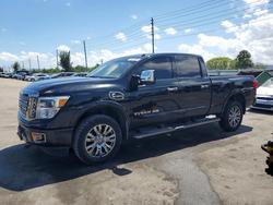 Nissan salvage cars for sale: 2017 Nissan Titan XD Platinum Reserve