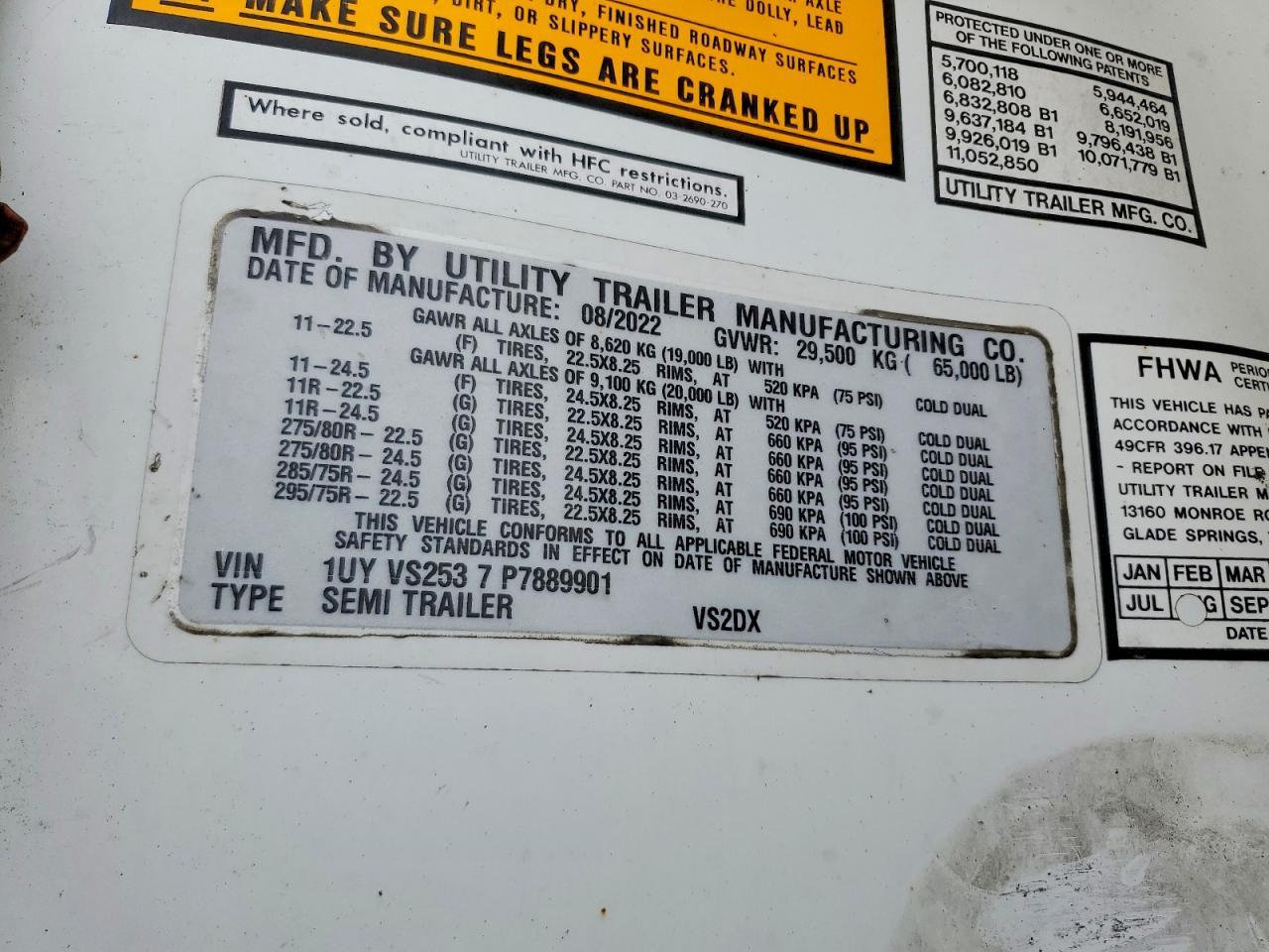 2023 Utility VS2DX DRY Van Trailer