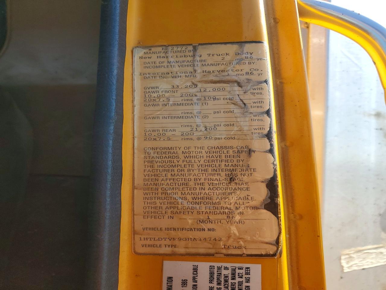 1986 International Dump Truck