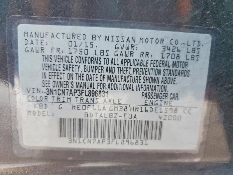 2015 Nissan Versa 1.6 sv