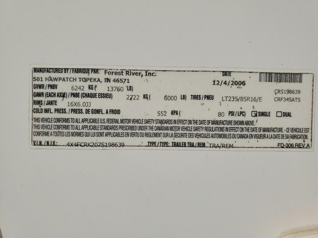 2007 Foresriver Cedar Creek