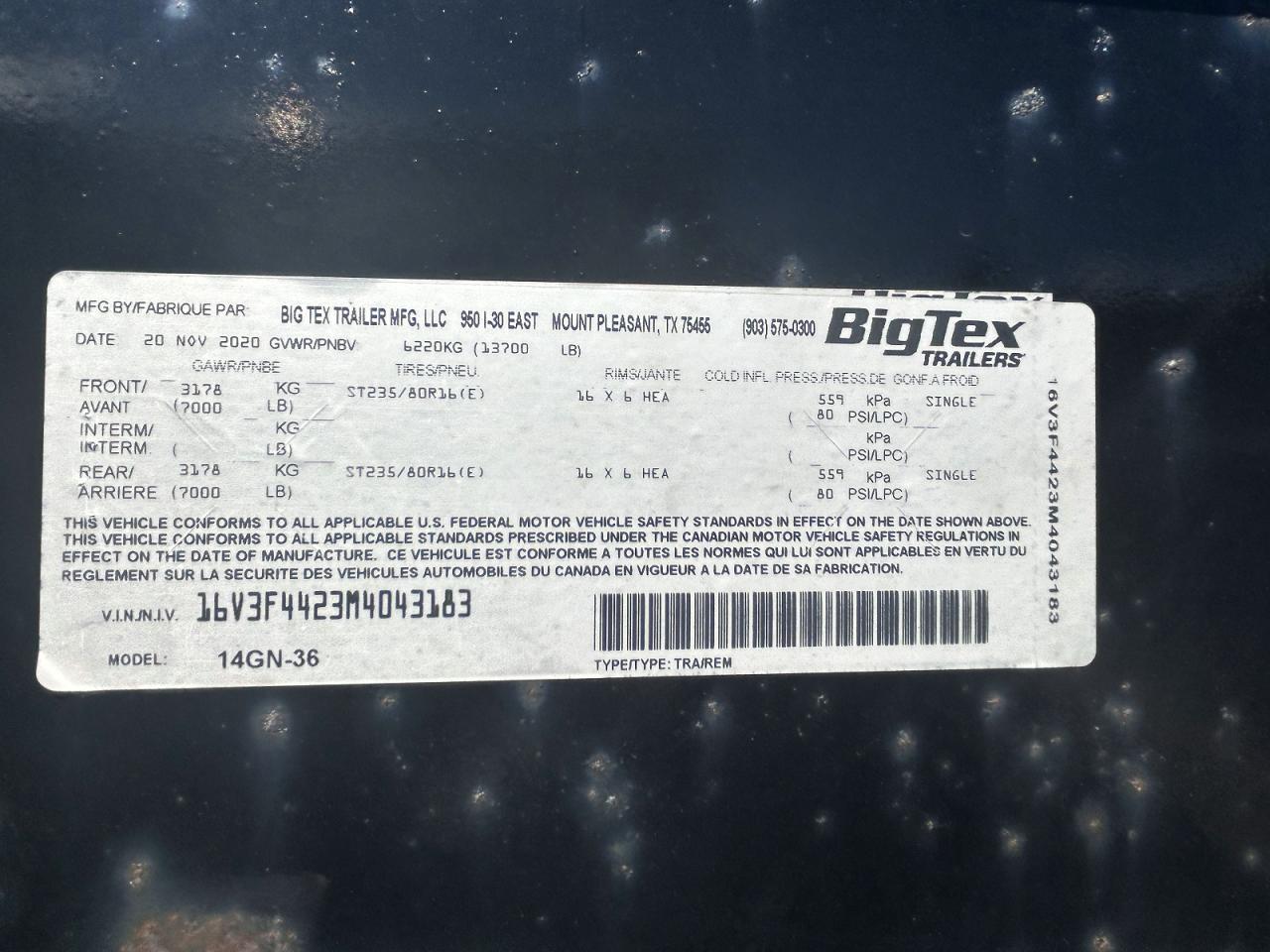 2021 Big Tex BIG TEX