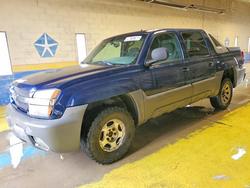 Salvage trucks for sale at Indianapolis, IN auction: 2002 Chevrolet Avalanche K1500