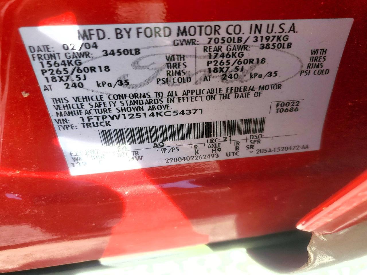 2004 Ford F150 Supercrew