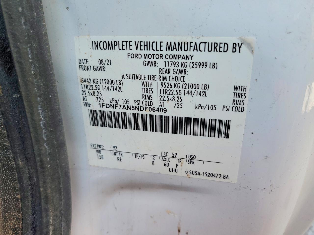 2022 Ford F750 Super Duty Tank Truck