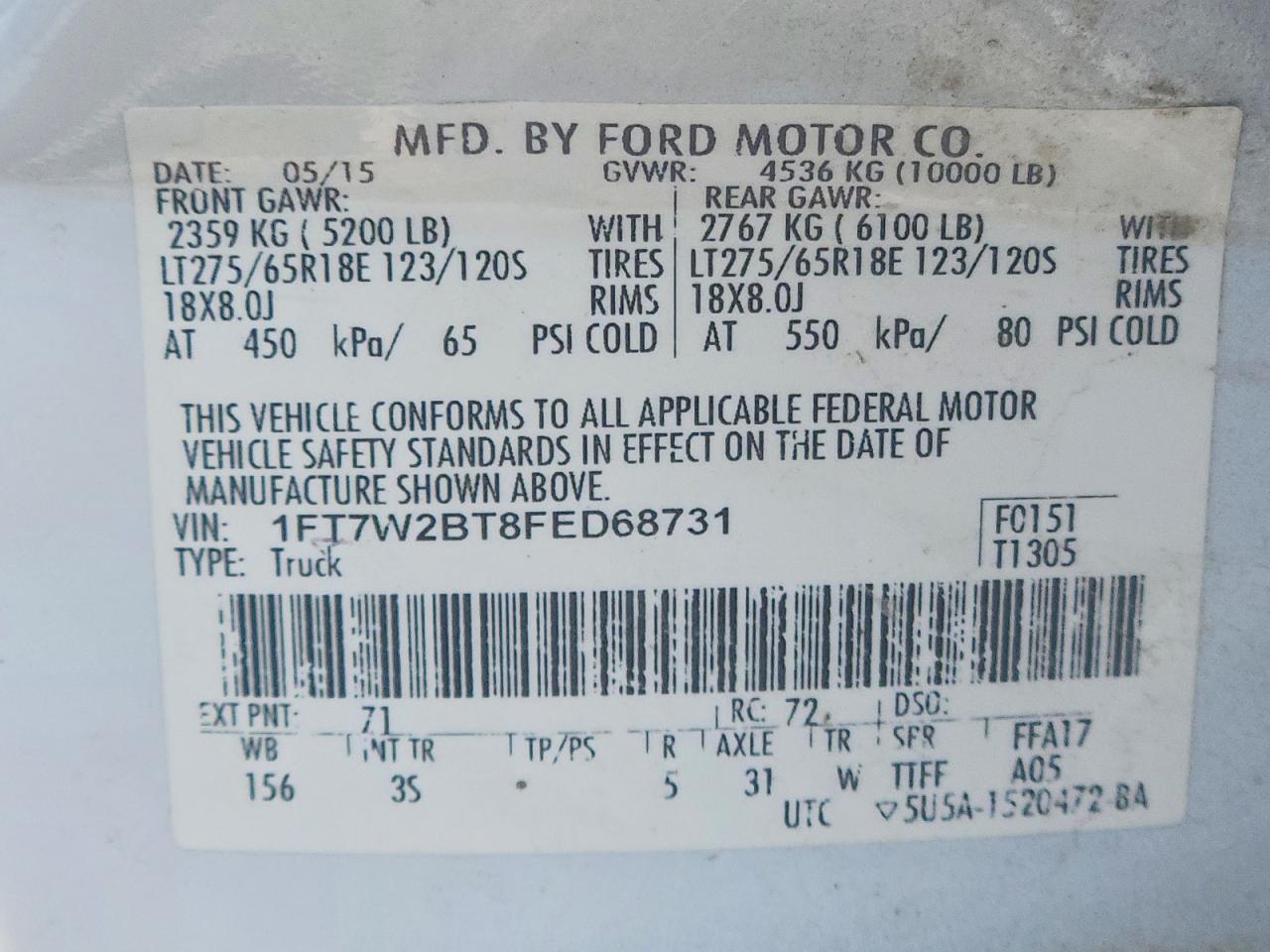 2015 Ford F250 Super Duty