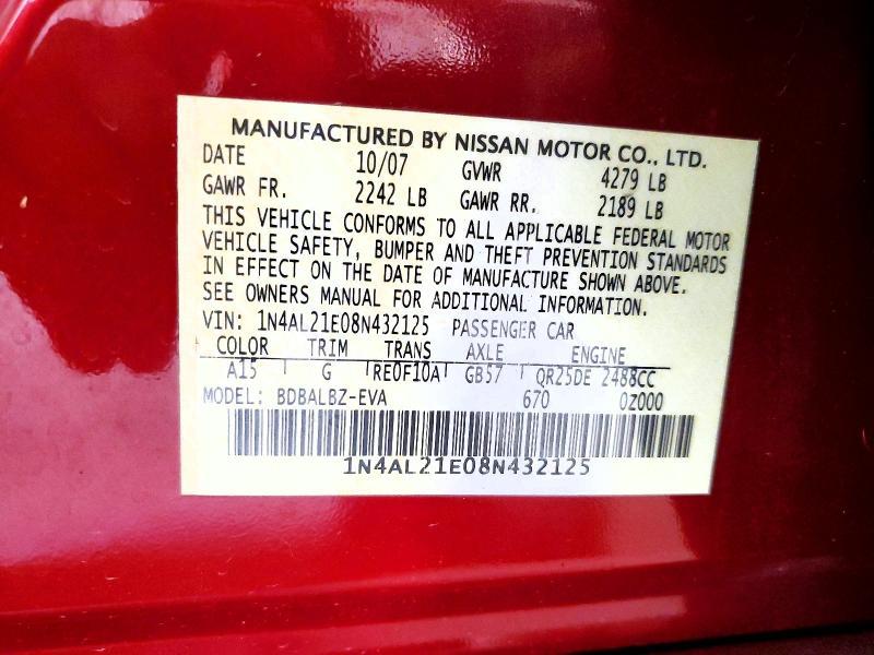 2008 Nissan Altima 2.5