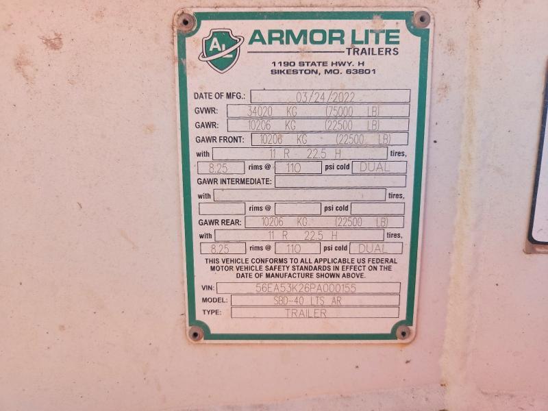 2023 Armor Lite SBD-40 LTS AR Belly Dump Trailer