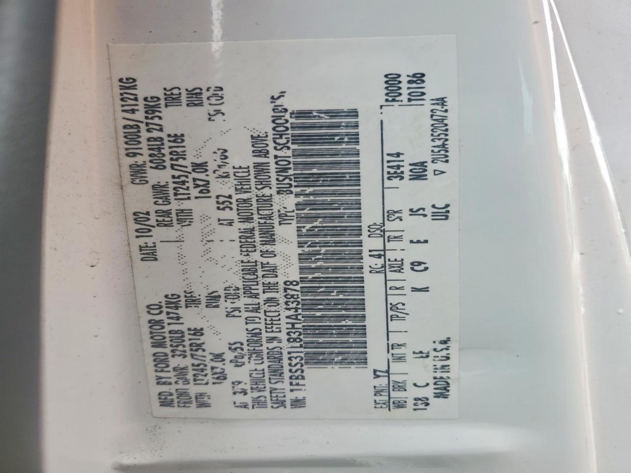 2003 Ford Econoline E350 Super Duty Wagon