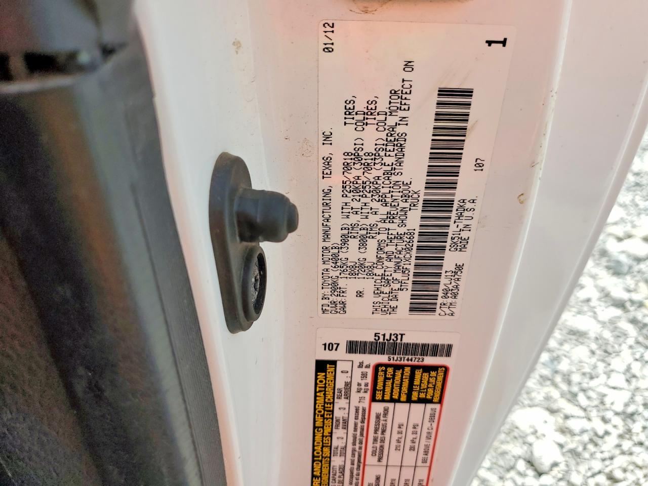 2012 Toyota Tundra Grade