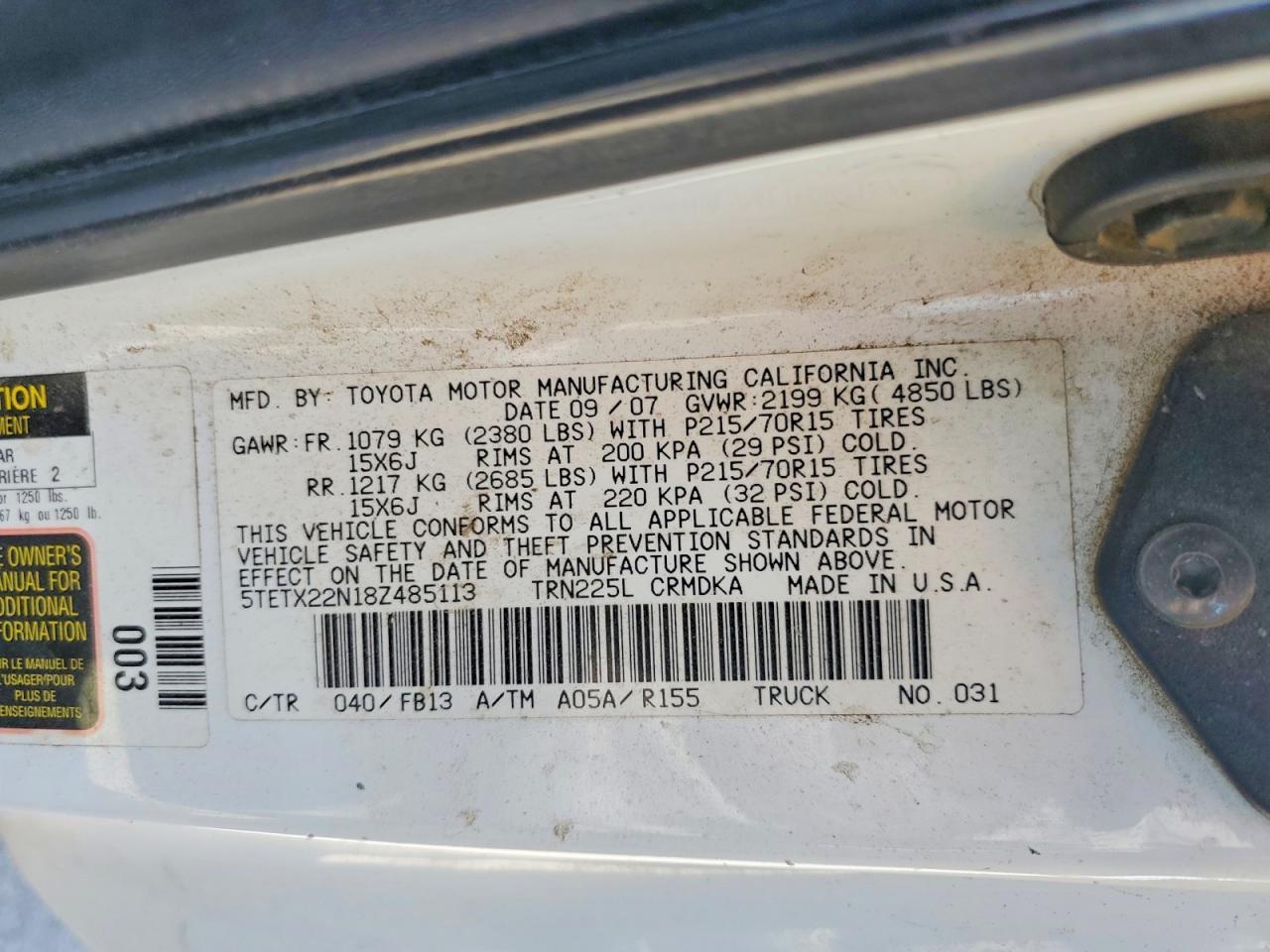 2008 Toyota Tacoma Base