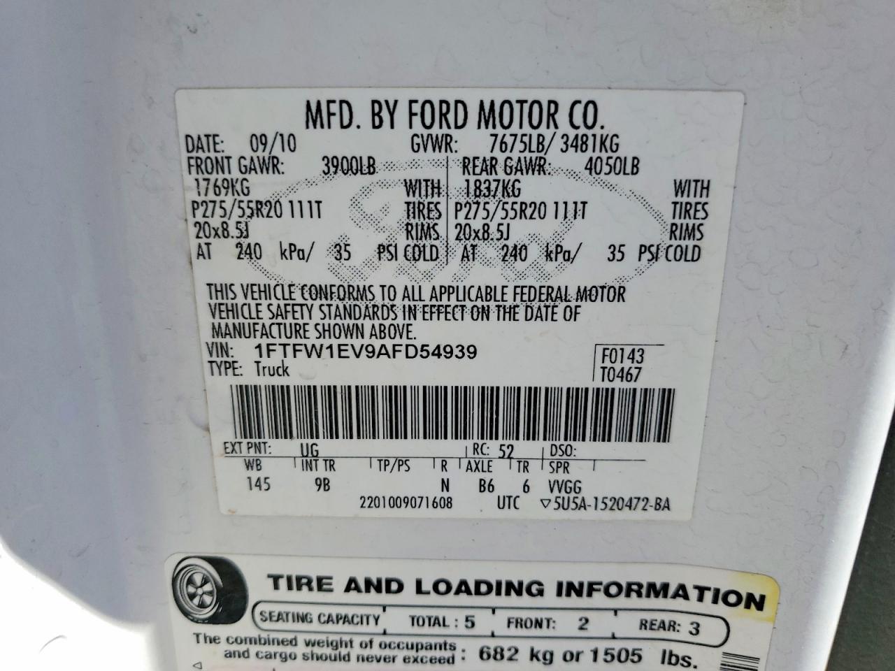 2010 Ford F150 Supercrew