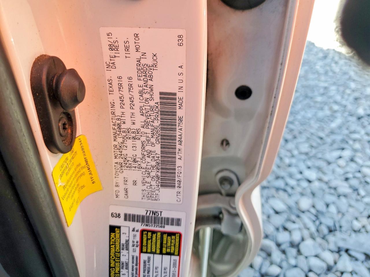 2015 Toyota Tacoma Prerunner V6