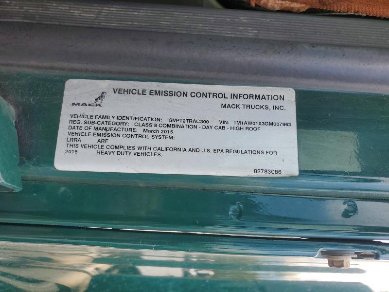 2016 Mack Cxu612 Semi Truck