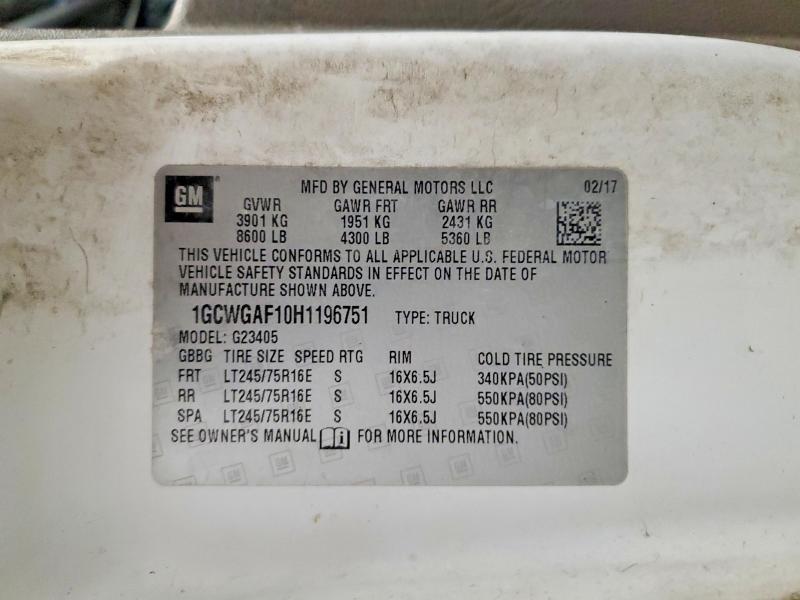 2017 Chevrolet Express 2500 Cargo Delivery van