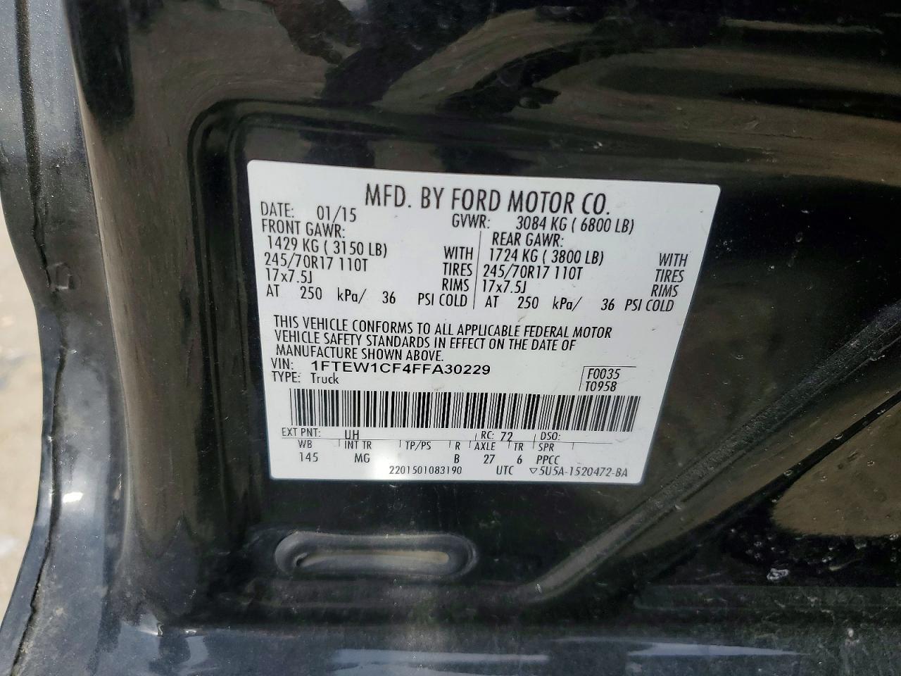 2015 Ford F150 Supercrew