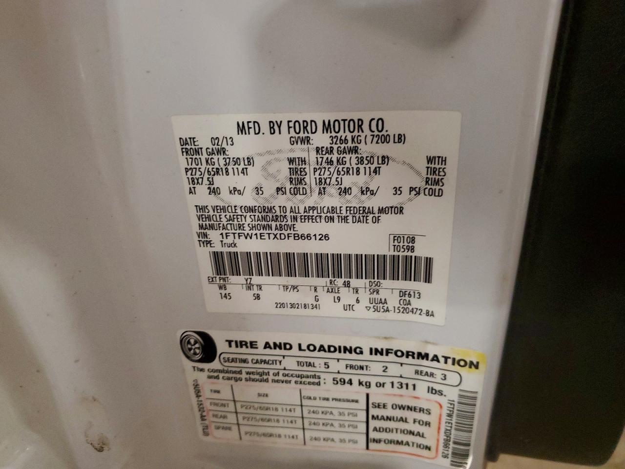 2013 Ford F150 Supercrew