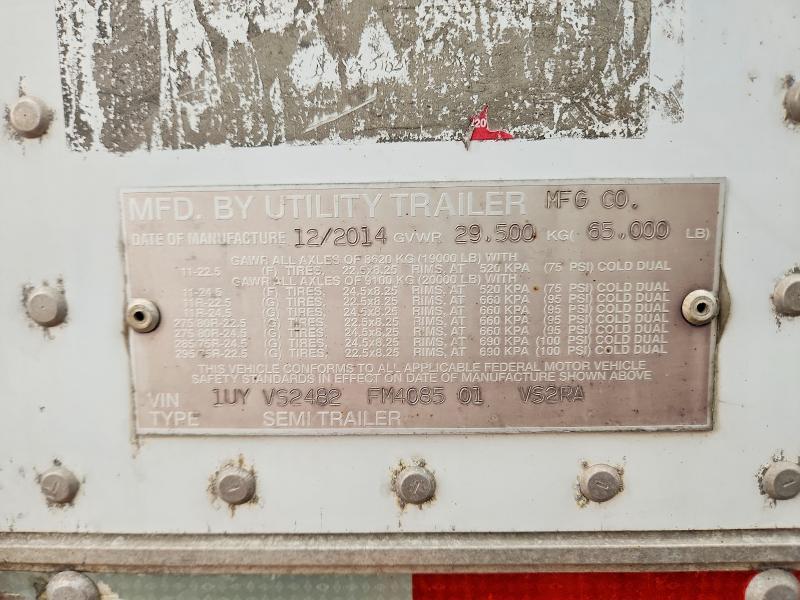 2015 Utility VS2RA Refrigerated Van Trailer