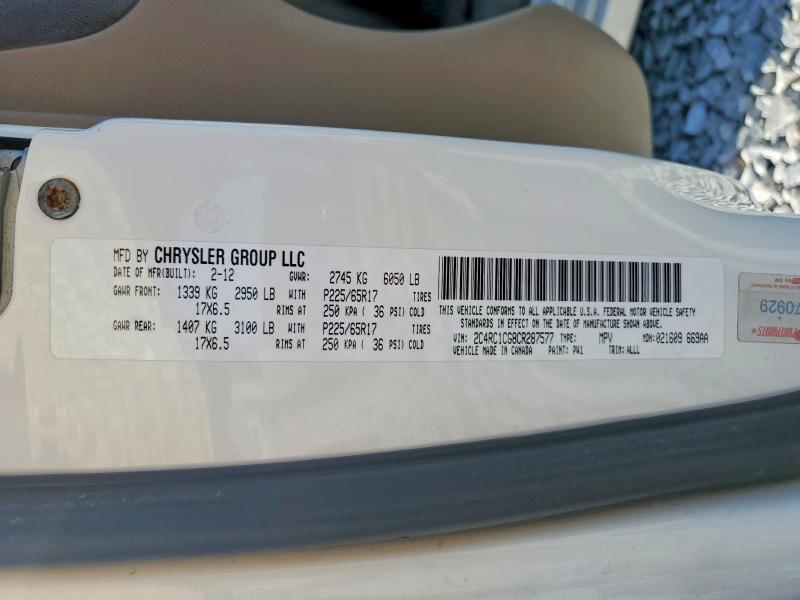 2012 Chrysler Town & Country Touring l