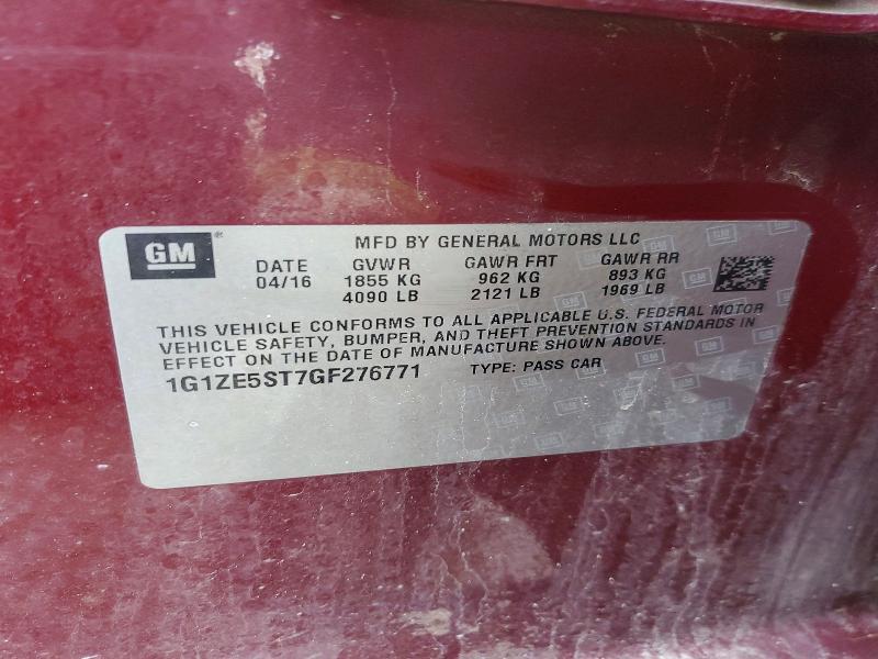 2016 Chevrolet Malibu lt