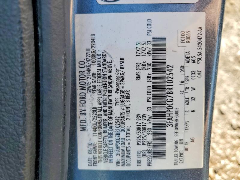 2011 Ford Fusion sel