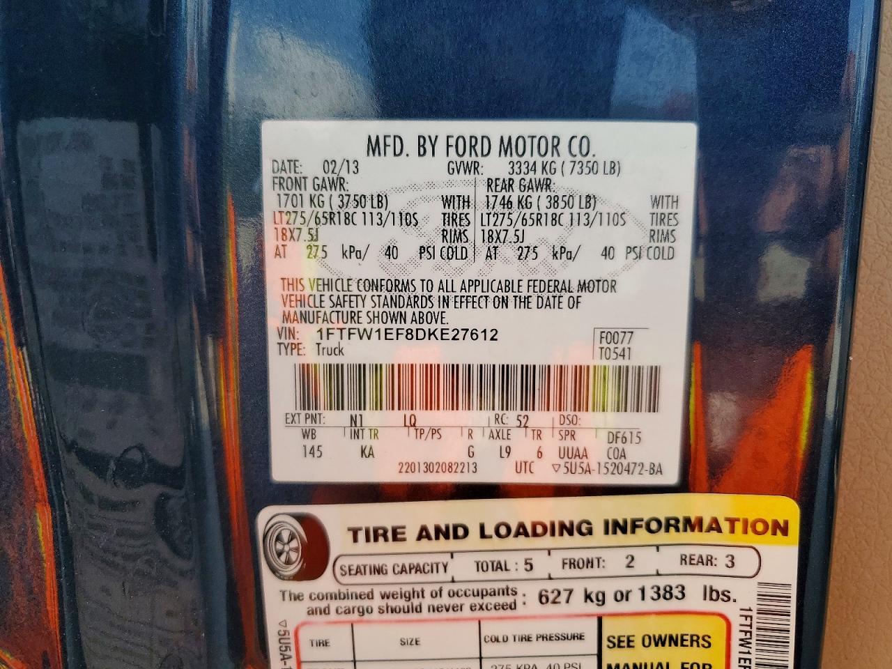 2013 Ford F150 Supercrew