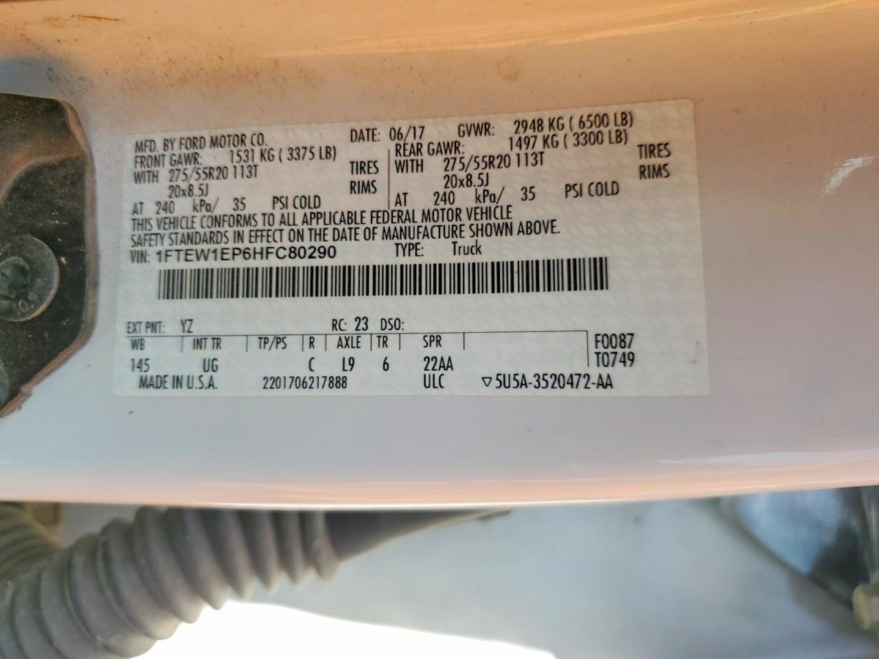 2017 Ford F150 Supercrew